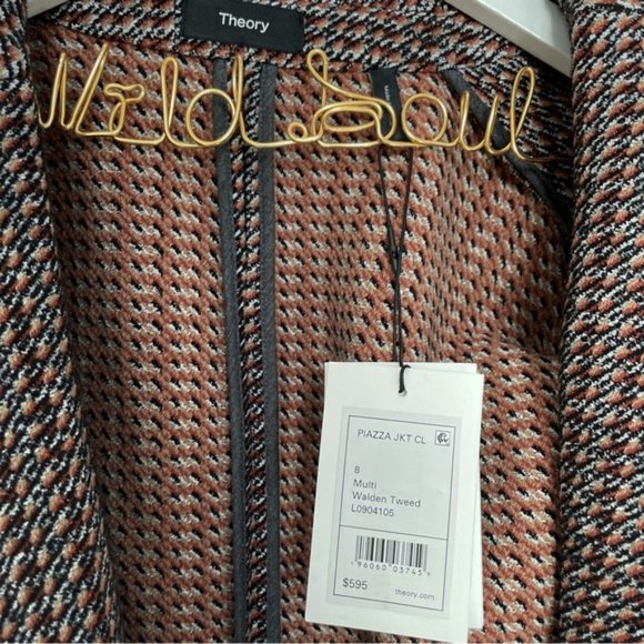 THEORY Piazza Walden Tweed Double-Breasted Jacket - NWT - Picture 10 of 12